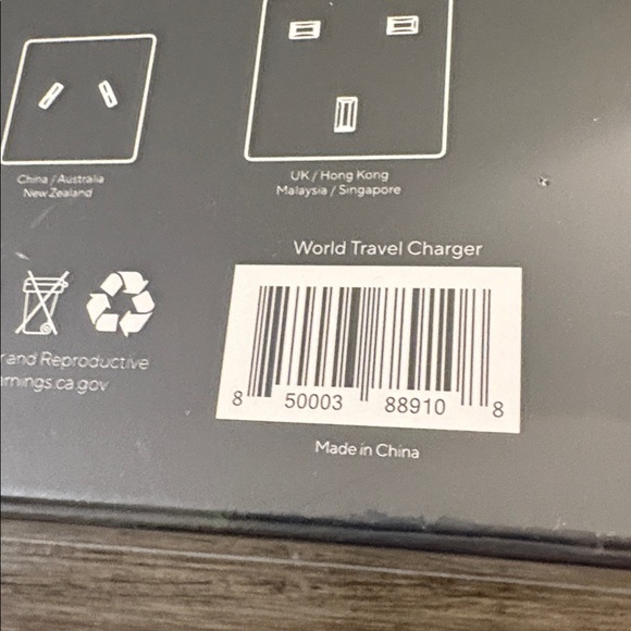 NEW [Theragun] Theragun World Travel Charger Set of 4 AC Plugs, Sealed Box - Picture 9 of 12